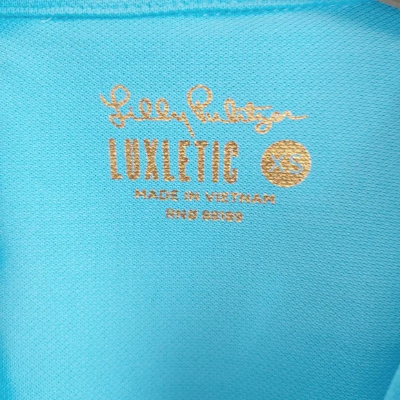 Lilly Pulitzer Luxletic Martina Polo Celestial Blue Top Sz XS. Like NEW!! - Picture 4 of 8